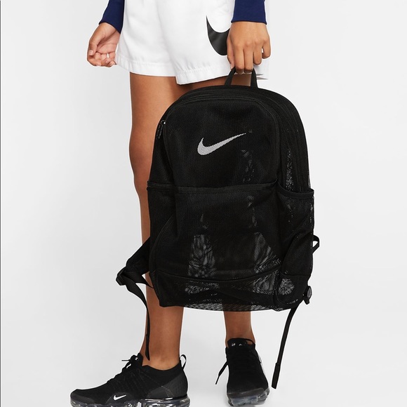 nike brasilia mesh backpack black